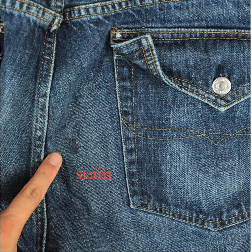 POLO Ralph Lauren Rockland 320 Button Fly Jeans Mens Fit 38x31 Blue Flap Pocket
